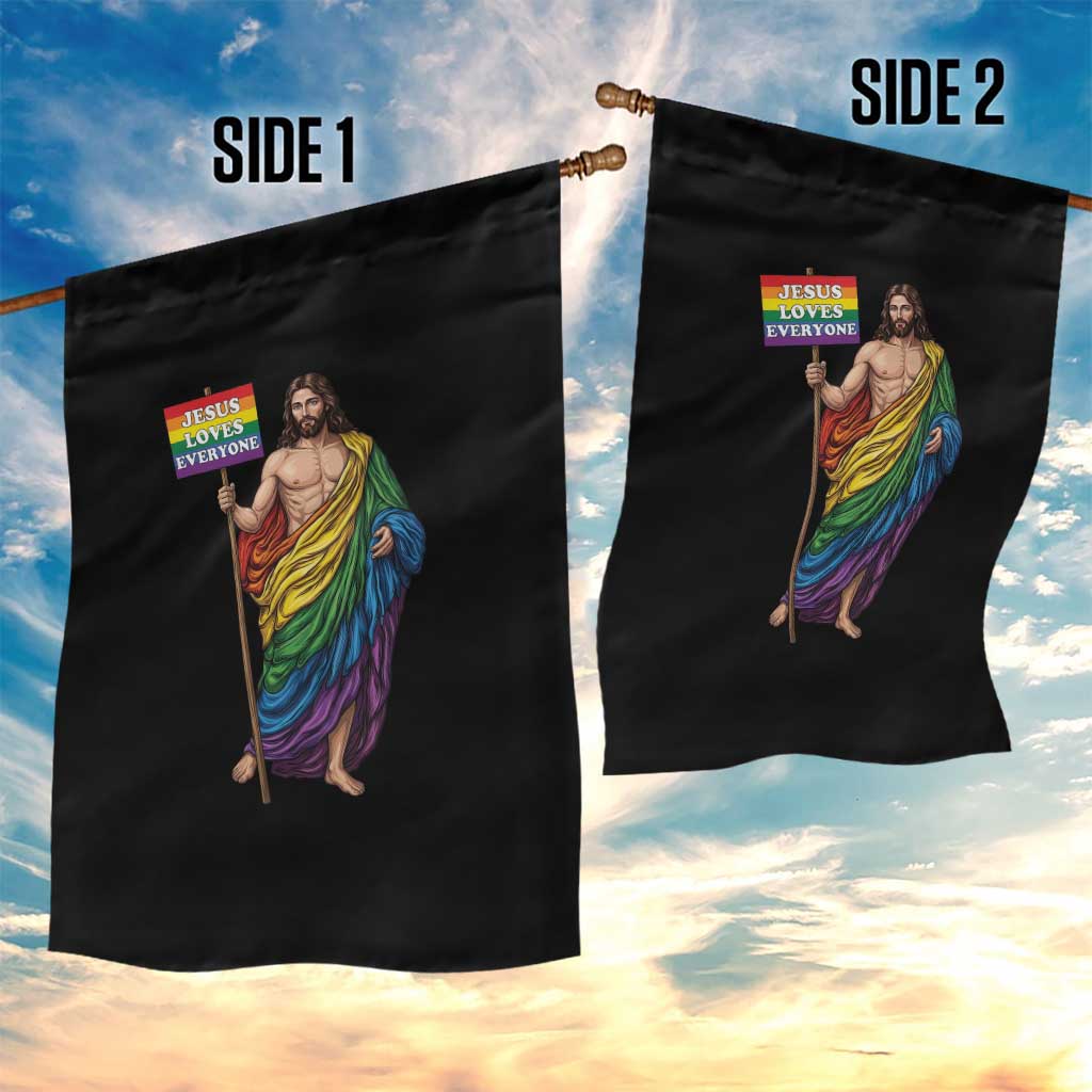 Christian LGBTQ Support Garden Flag Jesus Loves Everyone TS12 Print Your Wear