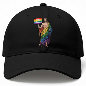 Christian LGBTQ Support Baseball Cap Jesus Loves Everyone TS12 Print Your Wear