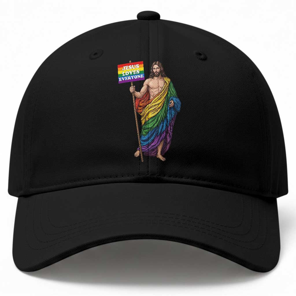 Christian LGBTQ Support Baseball Cap Jesus Loves Everyone TS12 Print Your Wear