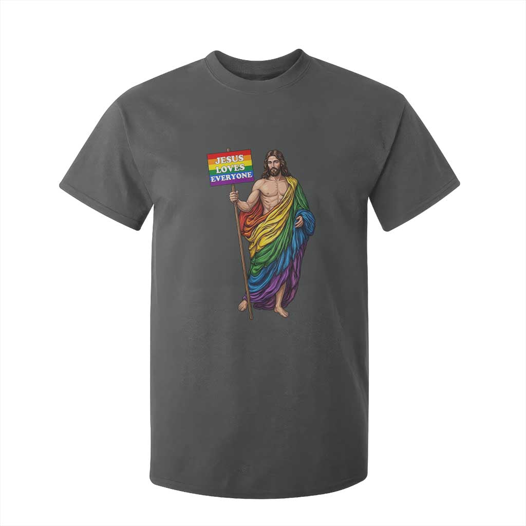 Christian LGBTQ Support T Shirt For Kid Jesus Loves Everyone TS12 Dark Heather Print Your Wear
