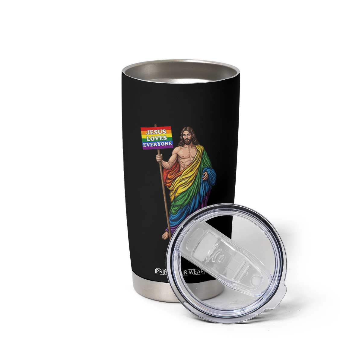 Christian LGBTQ Support Tumbler Cup Jesus Loves Everyone TS12 Print Your Wear