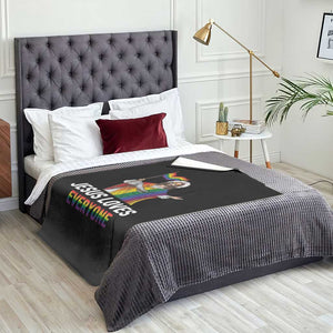 Funny Rainbow Jesus Loves Everyone Throw Blanket Religious LGBTQ Support TS12 Print Your Wear