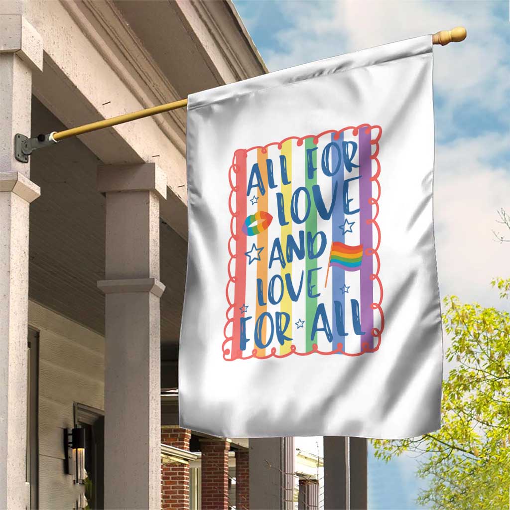 All For Love And Love For All Garden Flag Pride Month LGBT Support TS12 Print Your Wear