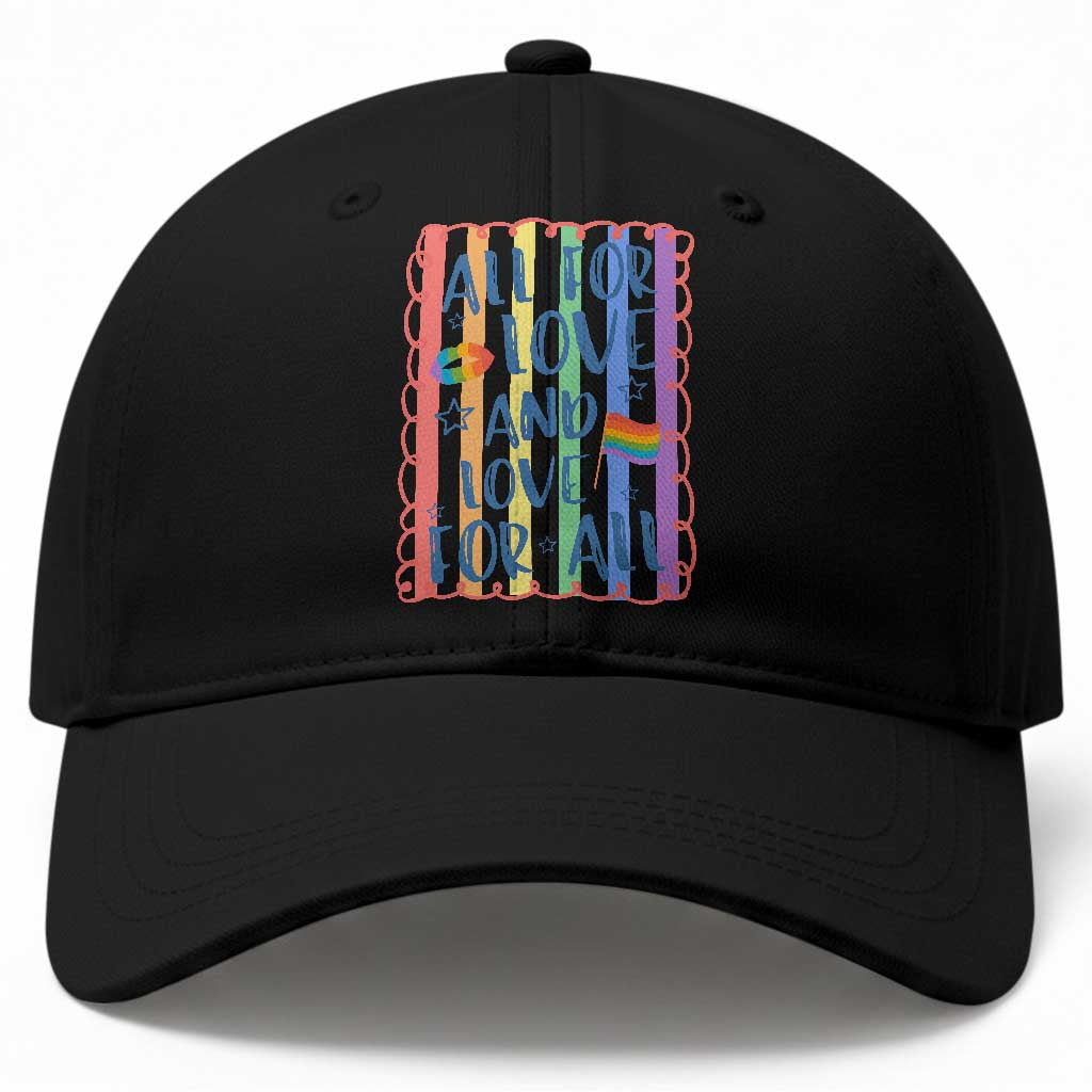 All For Love And Love For All Baseball Cap Pride Month LGBT Support TS12 Print Your Wear