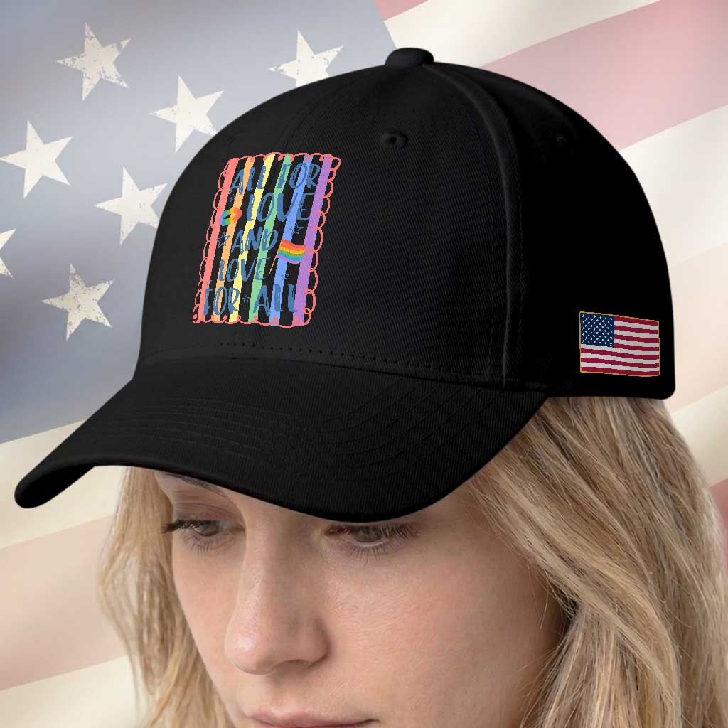All For Love And Love For All Baseball Cap Pride Month LGBT Support TS12 Print Your Wear