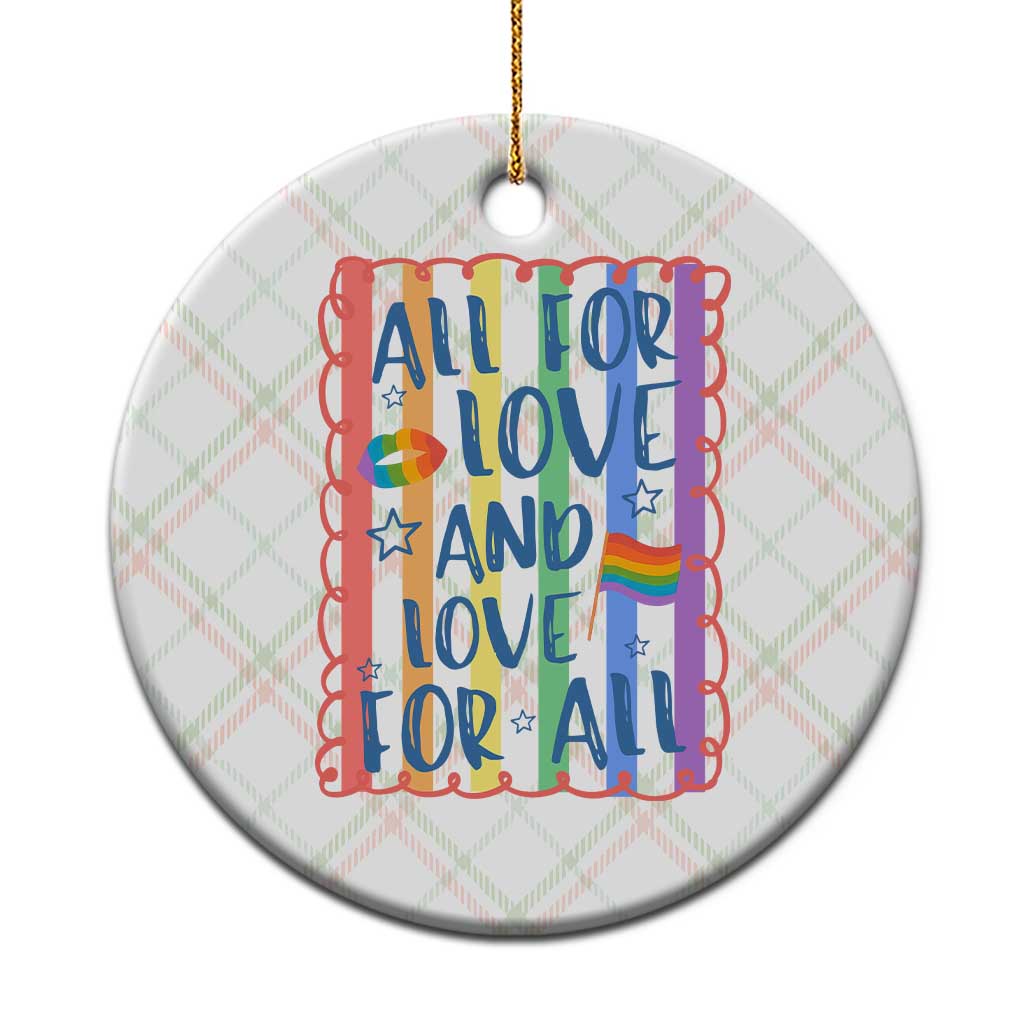 All For Love And Love For All Ceramic Ornament Pride Month LGBT Support TS12 1pc Christmas Plaid Print Your Wear