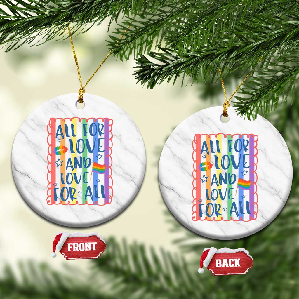 All For Love And Love For All Ceramic Ornament Pride Month LGBT Support TS12 1pc White Marble Print Your Wear