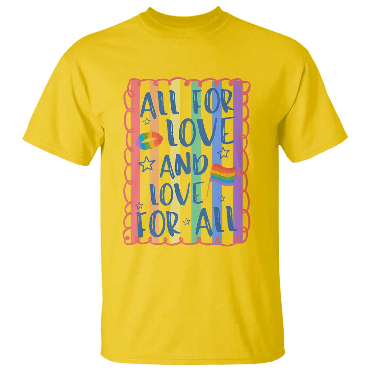 All For Love And Love For All T Shirt Pride Month LGBT Support TS12 Daisy Print Your Wear