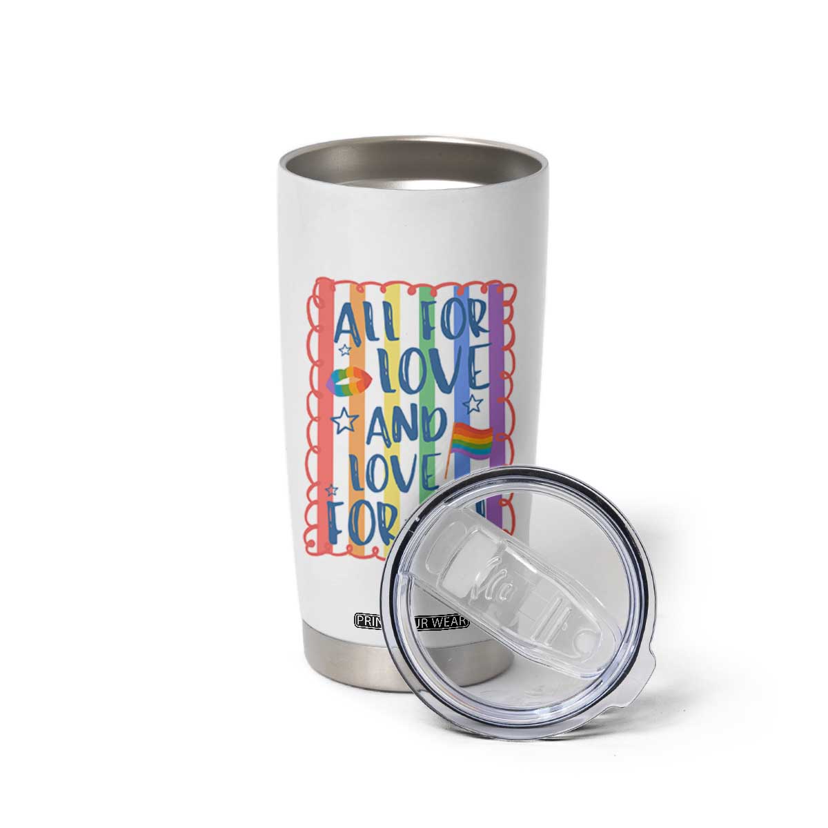 All For Love And Love For All Tumbler Cup Pride Month LGBT Support TS12 Print Your Wear