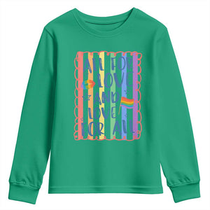 All For Love And Love For All Youth Sweatshirt Pride Month LGBT Support TS12 Irish Green Print Your Wear