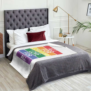 Vintage All For Love And Love For All Throw Blanket Pride Month Rainbow Graphic TS12 Print Your Wear