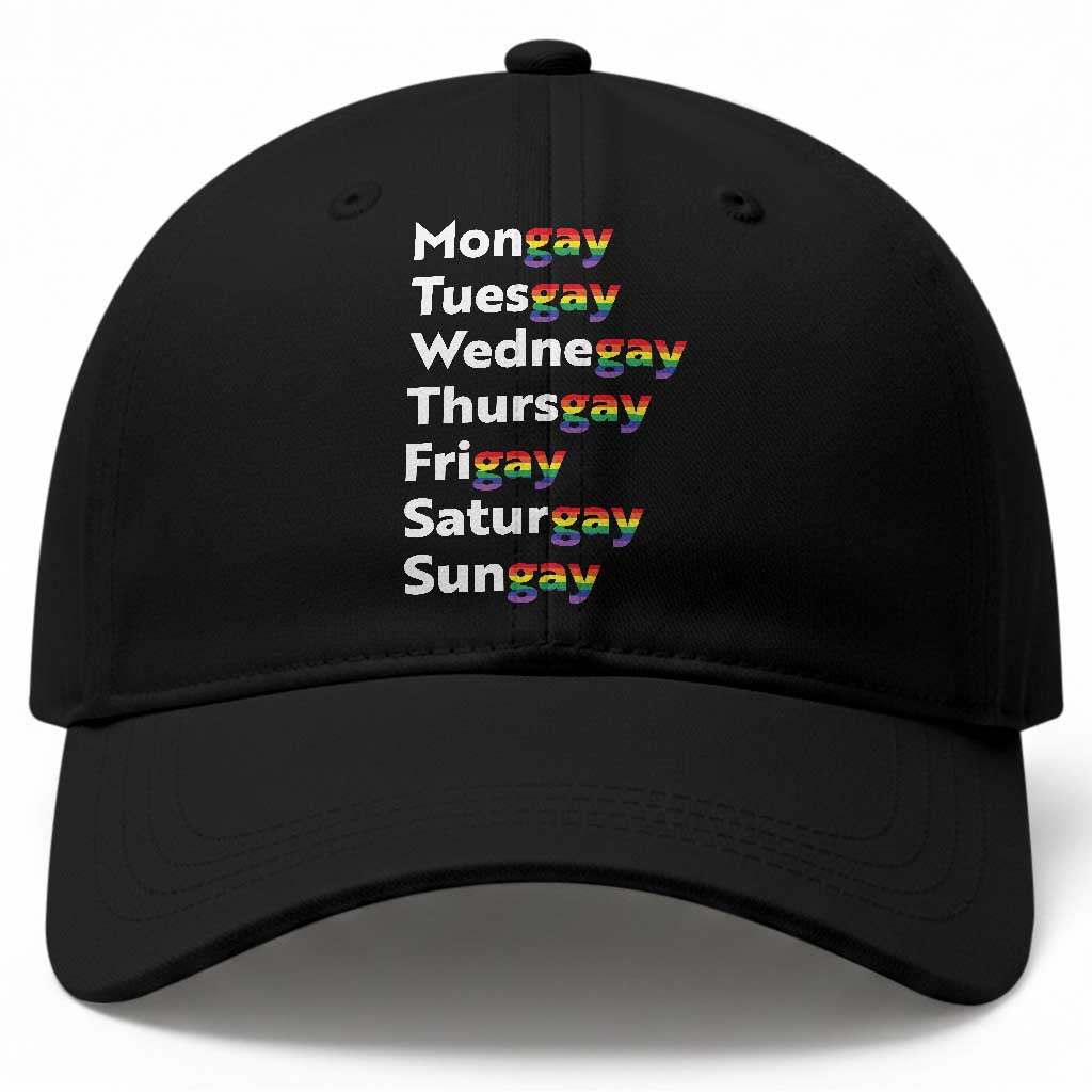 Rainbow Days Of The Week Mongay Tuesgay Baseball Cap Funny LGBT Pride Month TS12 Print Your Wear