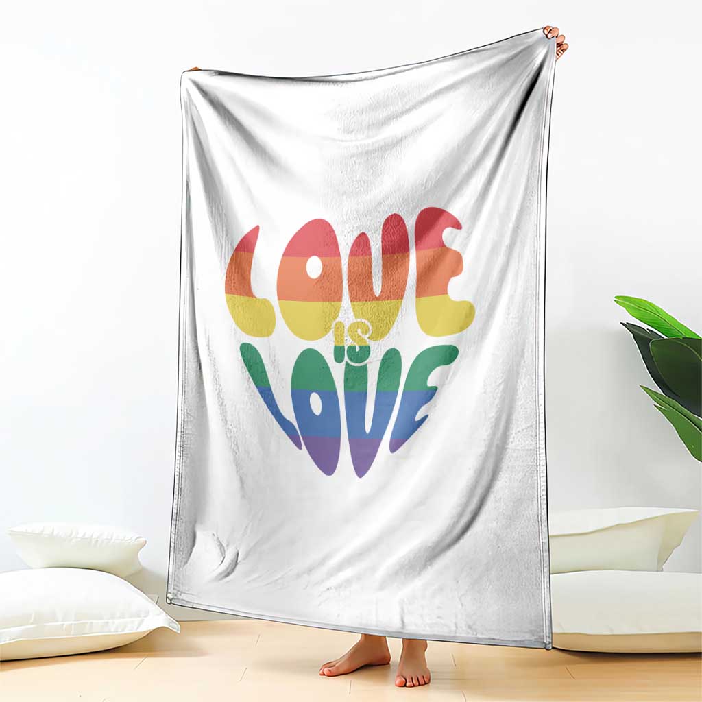 Love Is Love LGBTQ Pride Throw Blanket Rainbow Flag Community TS12 Print Your Wear