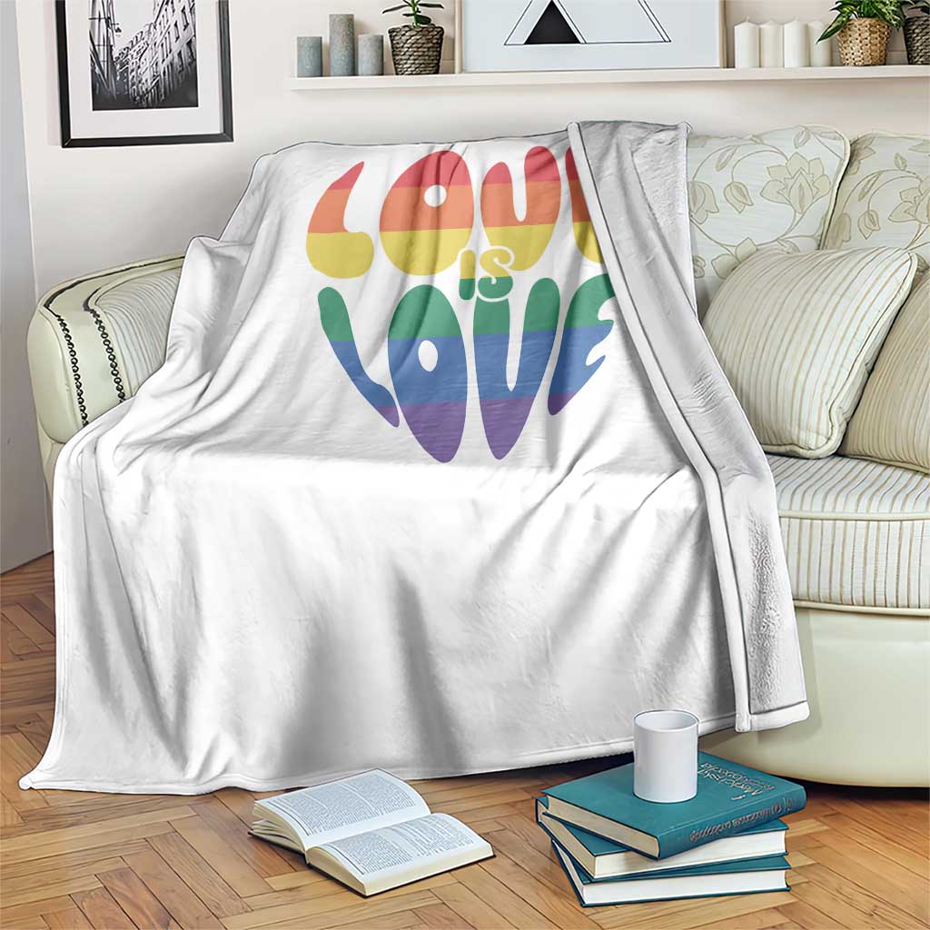 Love Is Love LGBTQ Pride Throw Blanket Rainbow Flag Community TS12 Print Your Wear