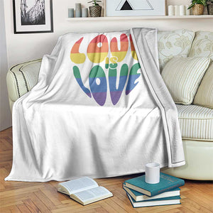 Love Is Love LGBTQ Pride Throw Blanket Rainbow Flag Community TS12 Print Your Wear