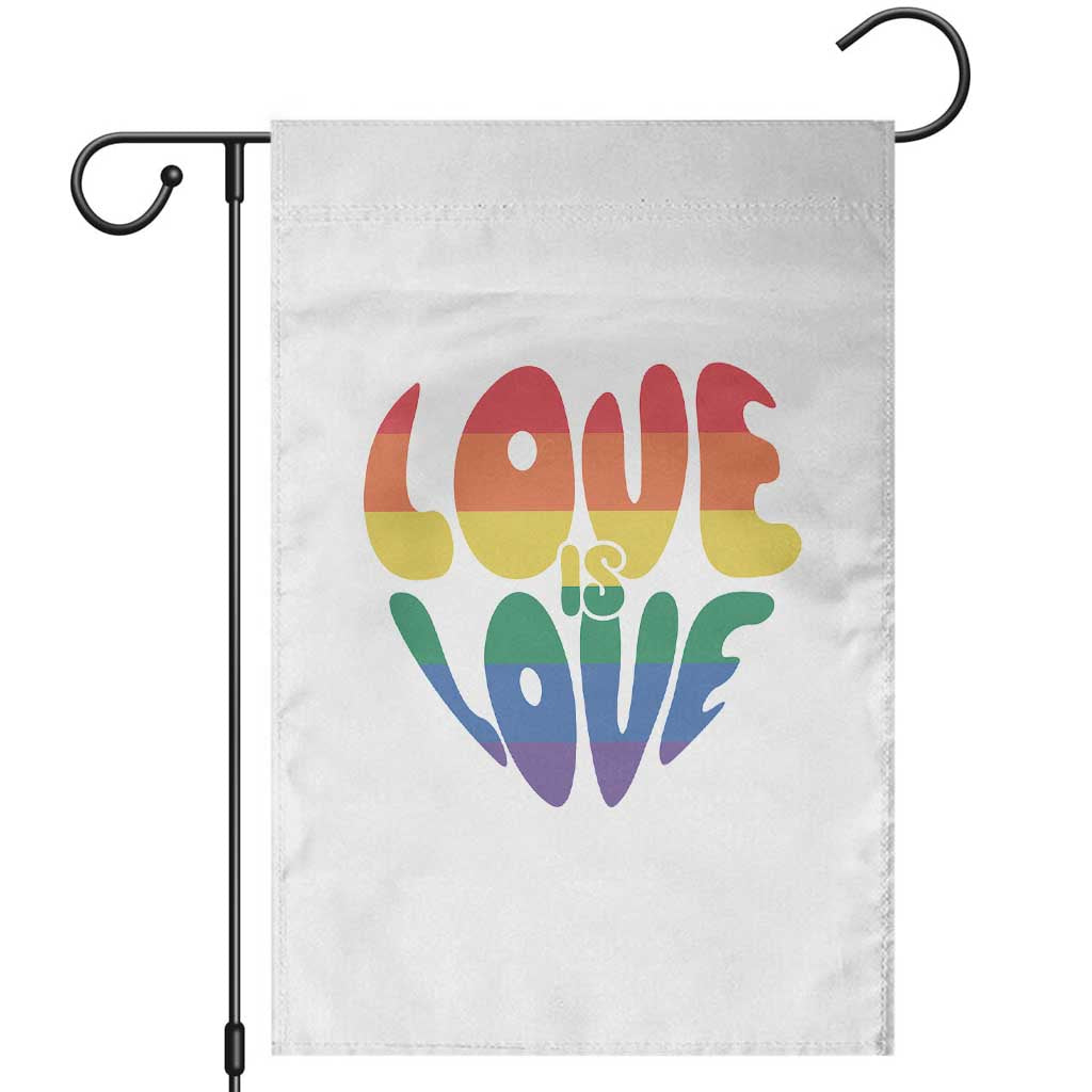 Love Is Love LGBTQ Pride Garden Flag Rainbow Flag Community TS12 White Print Your Wear