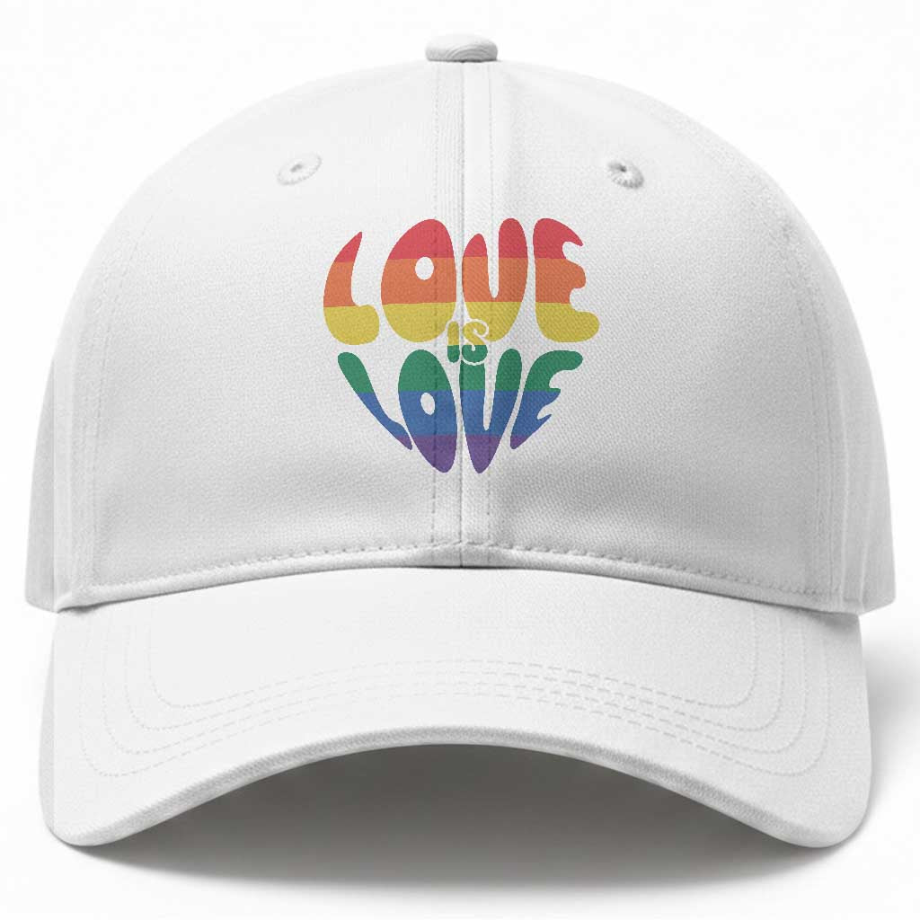 Love Is Love LGBTQ Pride Baseball Cap Rainbow Flag Community TS12 Print Your Wear