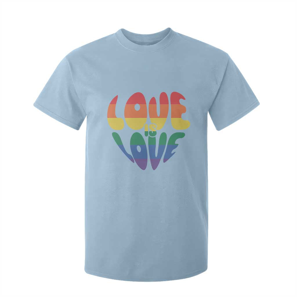 Love Is Love LGBTQ Pride T Shirt For Kid Rainbow Flag Community TS12 Light Blue Print Your Wear