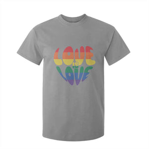 Love Is Love LGBTQ Pride T Shirt For Kid Rainbow Flag Community TS12 Sport Gray Print Your Wear