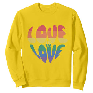 Love Is Love LGBTQ Pride Sweatshirt Rainbow Flag Community TS12 Daisy Print Your Wear