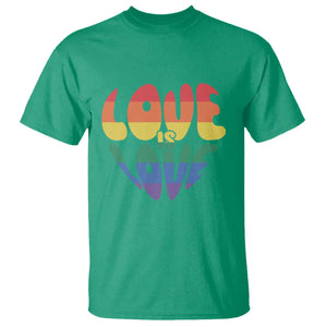 Love Is Love LGBTQ Pride T Shirt Rainbow Flag Community TS12 Irish Green Print Your Wear