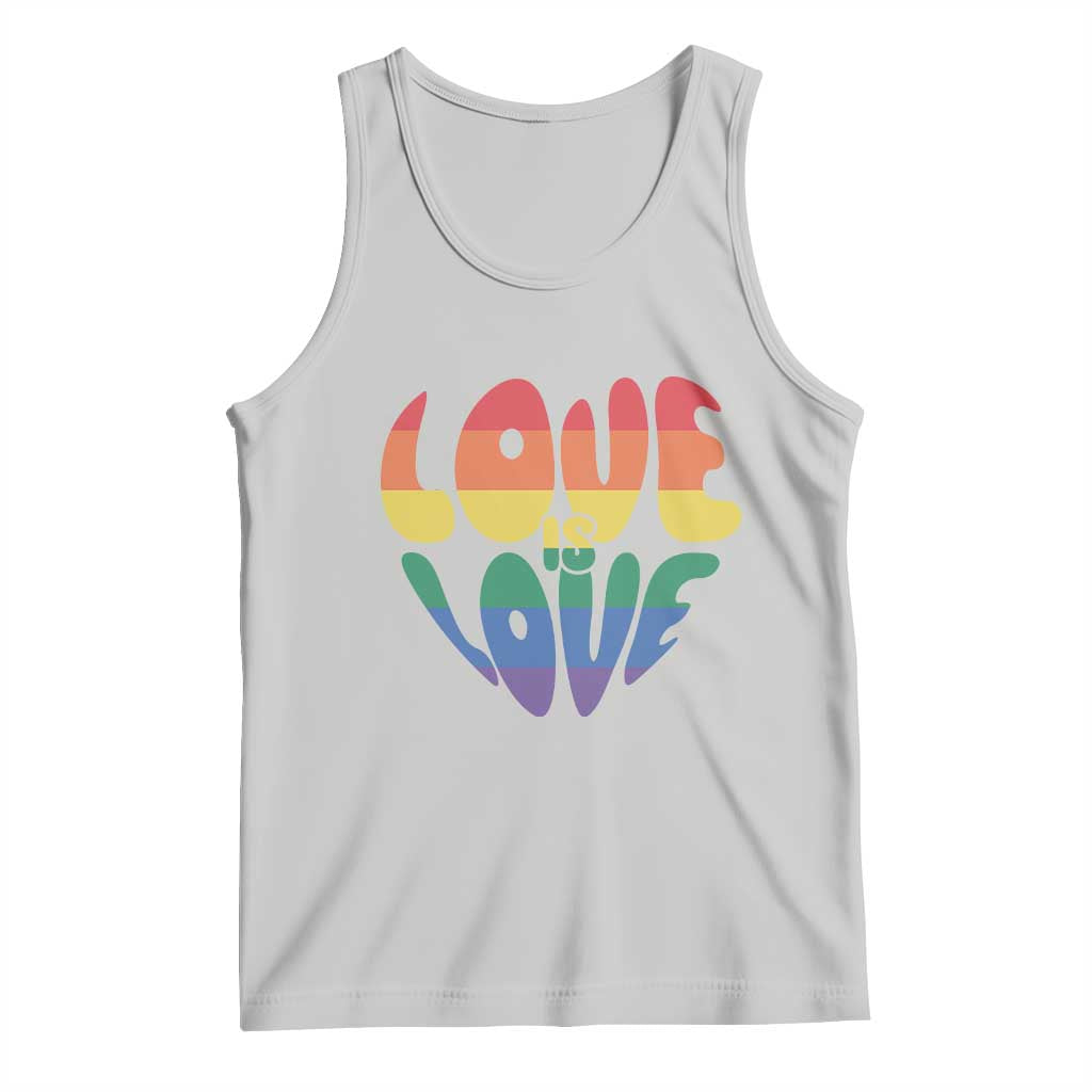 Love Is Love LGBTQ Pride Tank Top Rainbow Flag Community TS12 Ash Print Your Wear