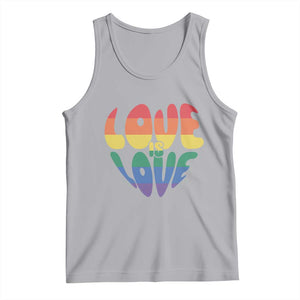Love Is Love LGBTQ Pride Tank Top Rainbow Flag Community TS12 Athletic Heather Print Your Wear