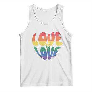 Love Is Love LGBTQ Pride Tank Top Rainbow Flag Community TS12 White Print Your Wear