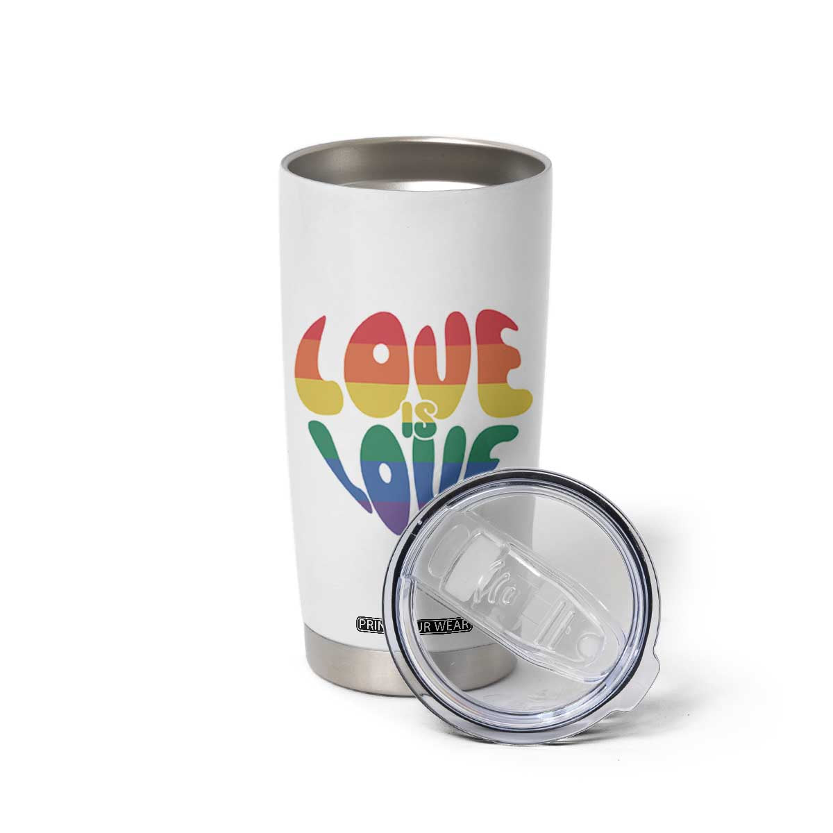 Love Is Love LGBTQ Pride Tumbler Cup Rainbow Flag Community TS12 Print Your Wear