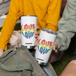 Love Is Love LGBTQ Pride Tumbler Cup Rainbow Flag Community TS12 Print Your Wear