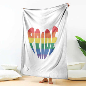 Rainbow Heart Pride Throw Blanket LGBTQ Support Graphic TS12 Print Your Wear