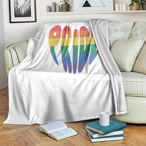 Rainbow Heart Pride Throw Blanket LGBTQ Support Graphic TS12 Print Your Wear
