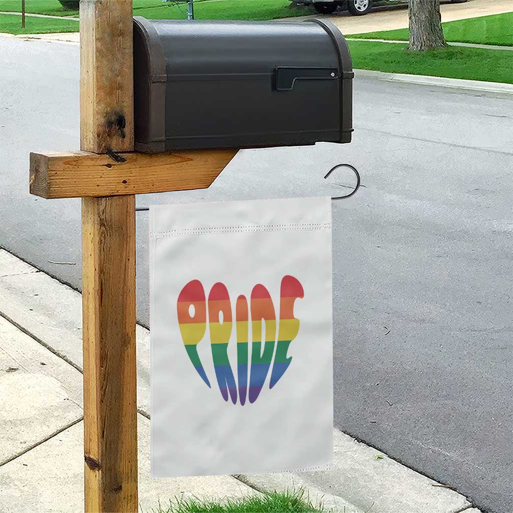 Rainbow Heart Pride Garden Flag LGBTQ Support Graphic TS12 Print Your Wear