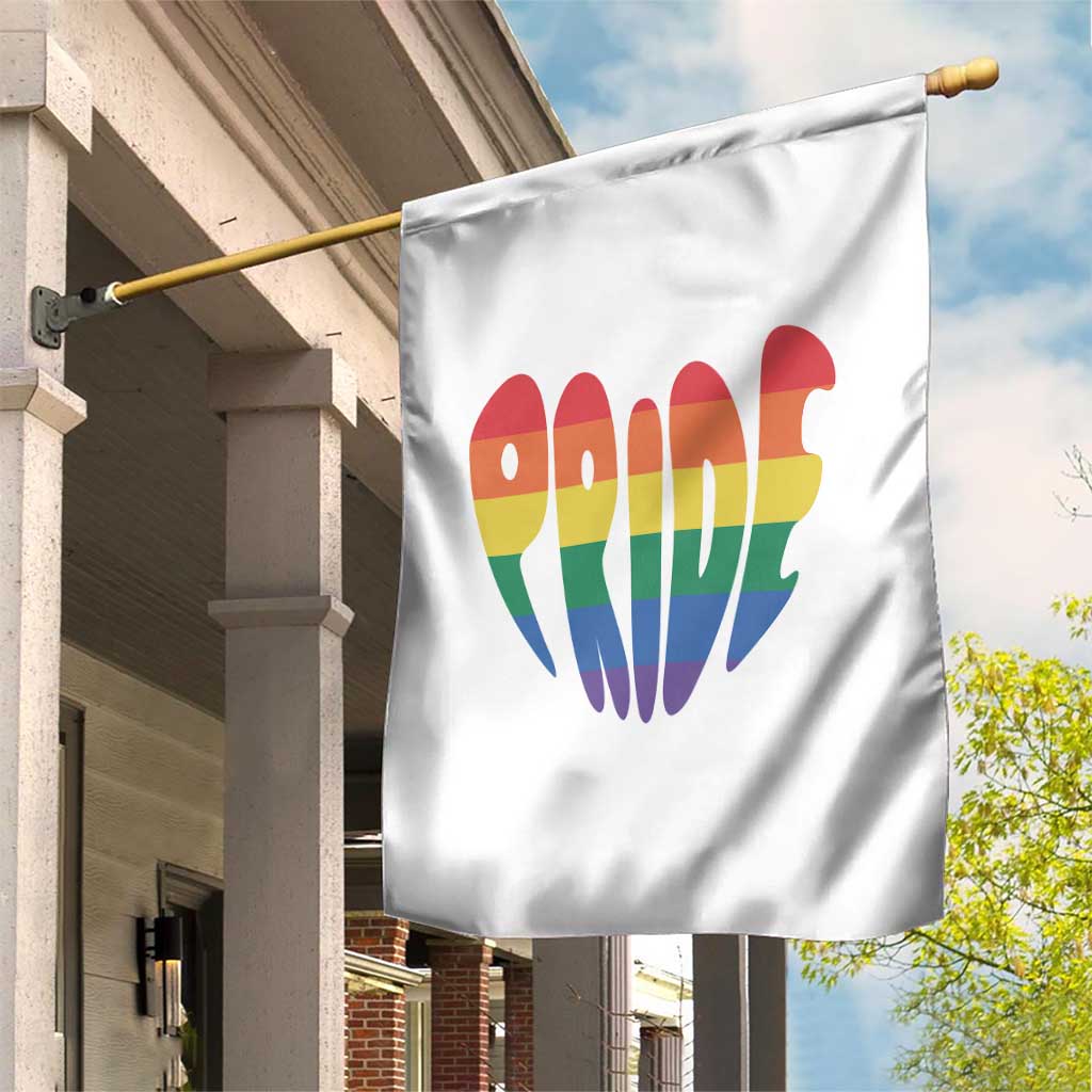 Rainbow Heart Pride Garden Flag LGBTQ Support Graphic TS12 Print Your Wear