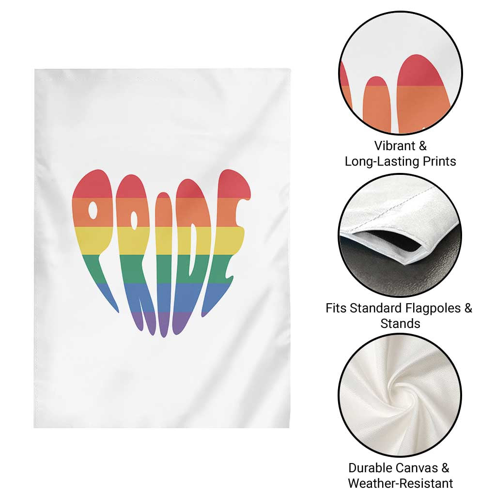 Rainbow Heart Pride Garden Flag LGBTQ Support Graphic TS12 Print Your Wear