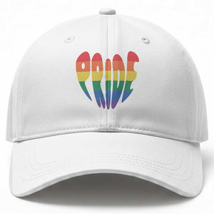 Rainbow Heart Pride Baseball Cap LGBTQ Support Graphic TS12 Print Your Wear