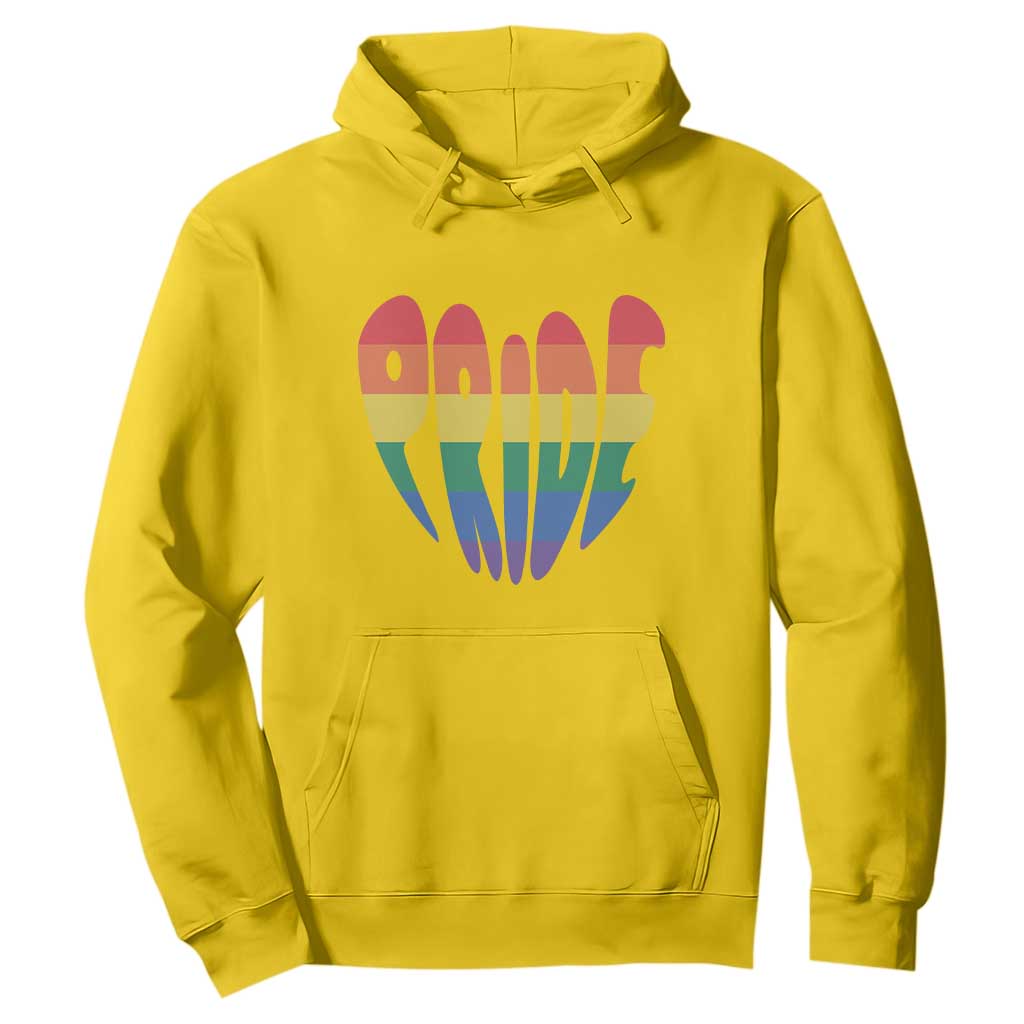 Rainbow Heart Pride Hoodie LGBTQ Support Graphic TS12 Daisy Print Your Wear