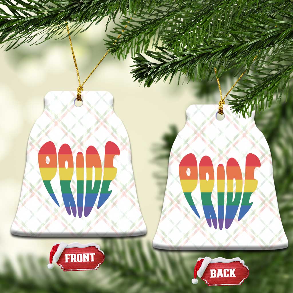 Rainbow Heart Pride Ceramic Ornament LGBTQ Support Graphic TS12 Print Your Wear