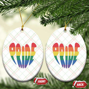 Rainbow Heart Pride Ceramic Ornament LGBTQ Support Graphic TS12 Print Your Wear