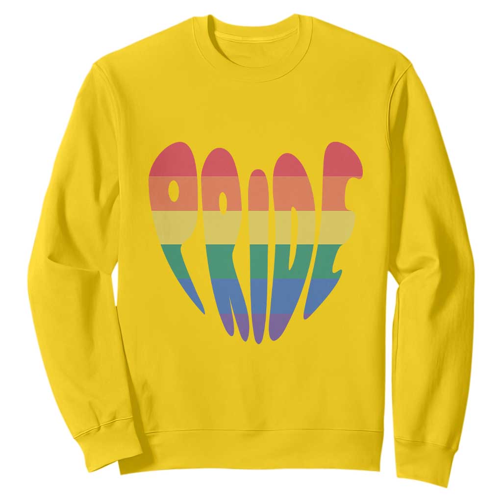 Rainbow Heart Pride Sweatshirt LGBTQ Support Graphic TS12 Daisy Print Your Wear