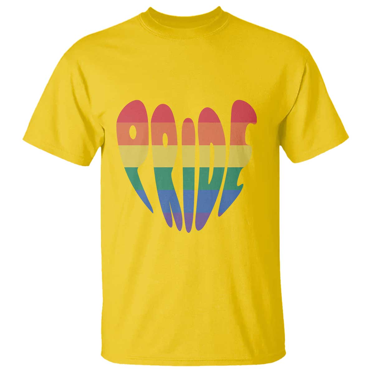Rainbow Heart Pride T Shirt LGBTQ Support Graphic TS12 Daisy Print Your Wear