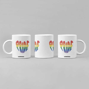 Rainbow Heart Pride Coffee Mug LGBTQ Support Graphic TS12 Print Your Wear