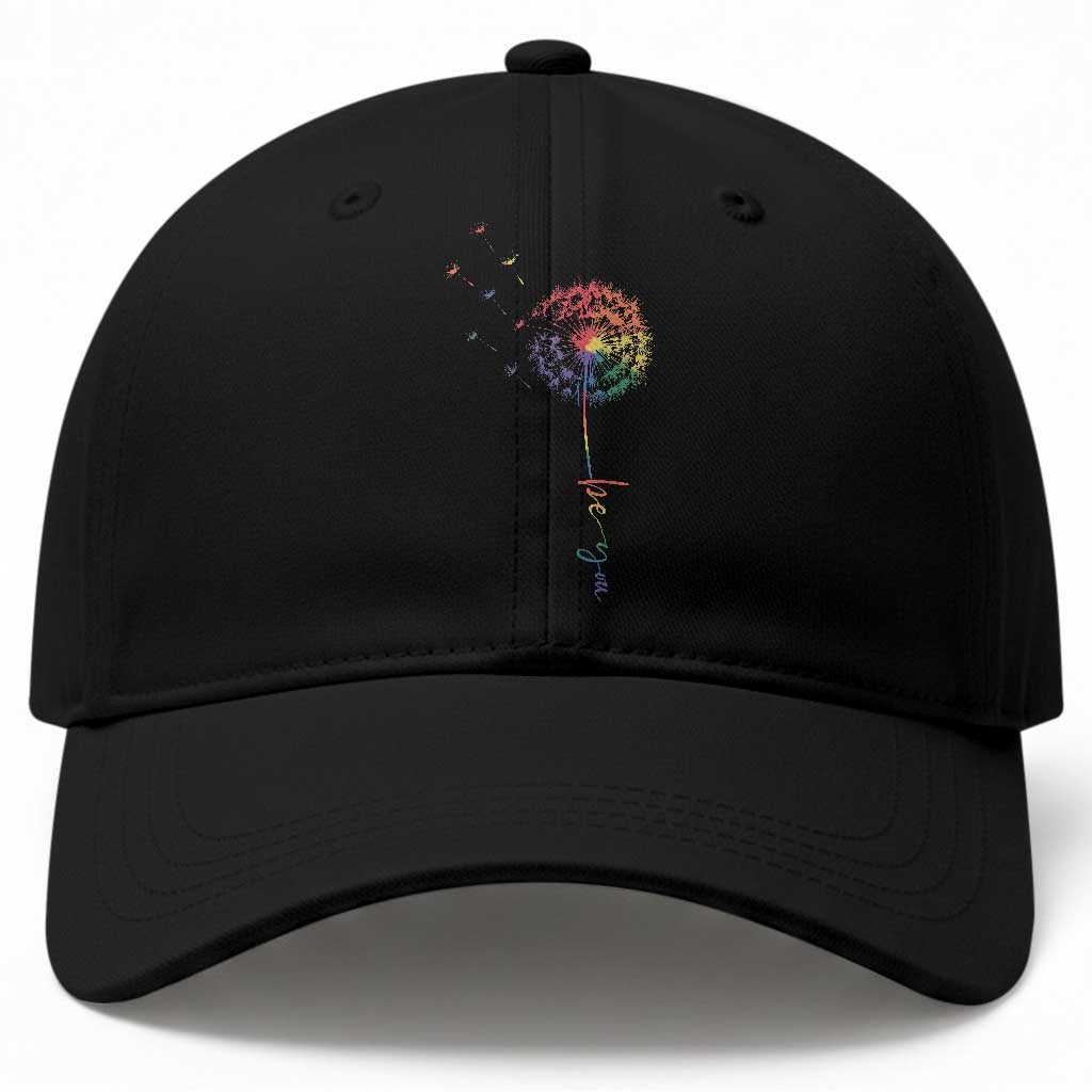 Be You LGBT Rainbow Dandelion Baseball Cap Pride Month Support TS12 Print Your Wear