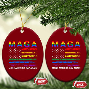 Make America Gay Again LGBTQ Pride Ceramic Ornament Funny Political Pride Graphic TS12 Print Your Wear