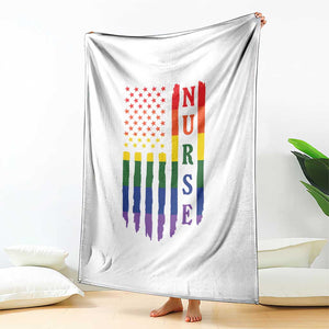 Rainbow RN Ally Pride Month Throw Blanket LGBTQ Healthcare Worker TS12 Print Your Wear