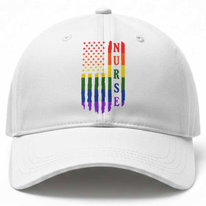 Rainbow RN Ally Pride Month Baseball Cap LGBTQ Healthcare Worker TS12 Print Your Wear