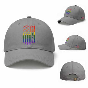 Rainbow RN Ally Pride Month Baseball Cap LGBTQ Healthcare Worker TS12 Baseball Cap Universal Fit Sport Gray Print Your Wear