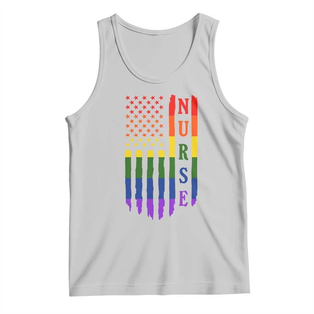 Rainbow RN Ally Pride Month Tank Top LGBTQ Healthcare Worker TS12 Ash Print Your Wear