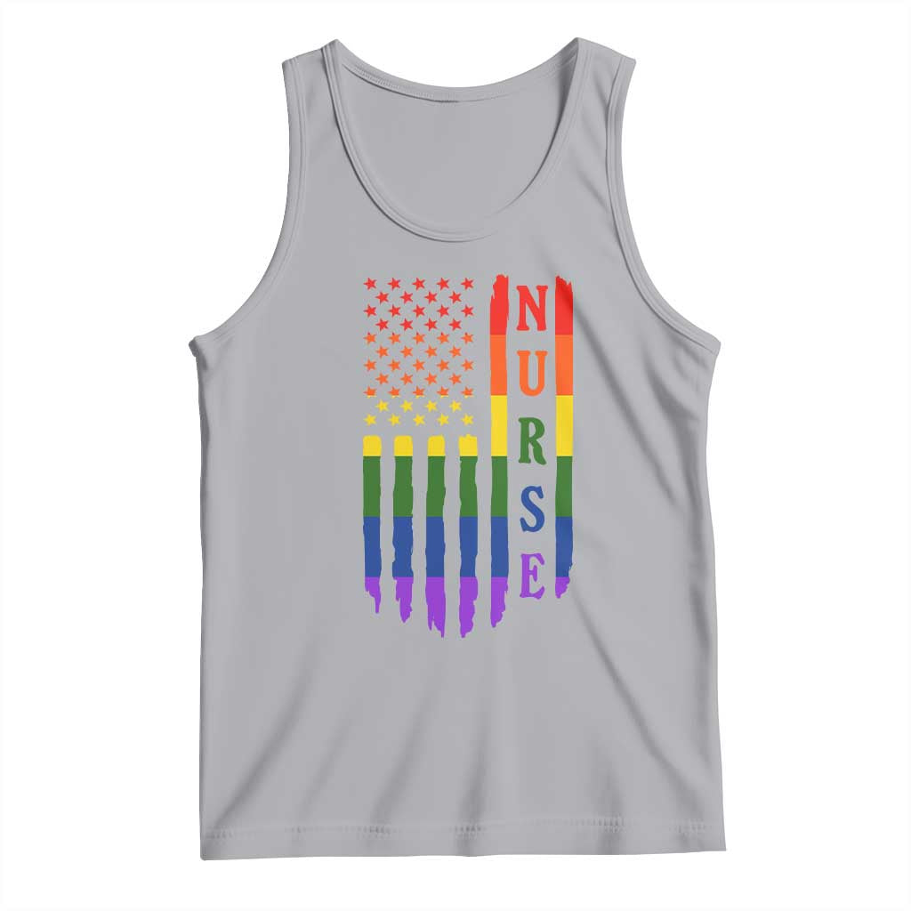 Rainbow RN Ally Pride Month Tank Top LGBTQ Healthcare Worker TS12 Athletic Heather Print Your Wear