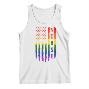 Rainbow RN Ally Pride Month Tank Top LGBTQ Healthcare Worker TS12 White Print Your Wear